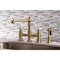 Kingston Brass KS7277PXBS English Country 8" Bridge Kitchen Faucet W/ Sprayer, Brass KS7277PXBS - alternate 5